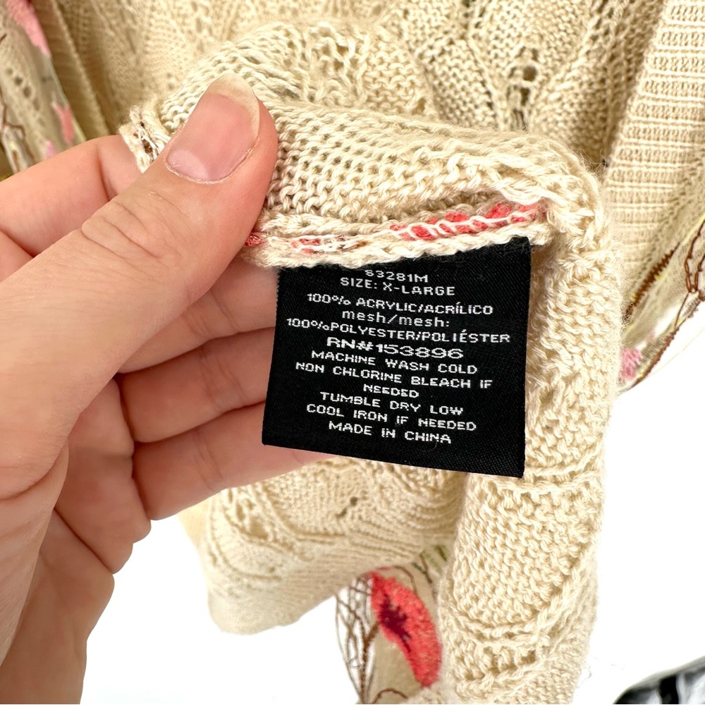 Mesh and Lace Floral Cardigan - Picture 8 of 8